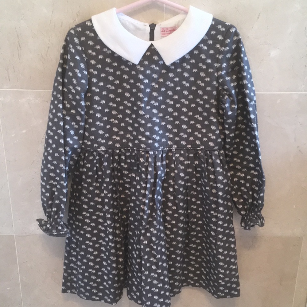 Girl’s La Coqueta elephant print dress 5Y